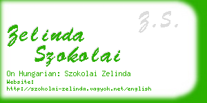 zelinda szokolai business card